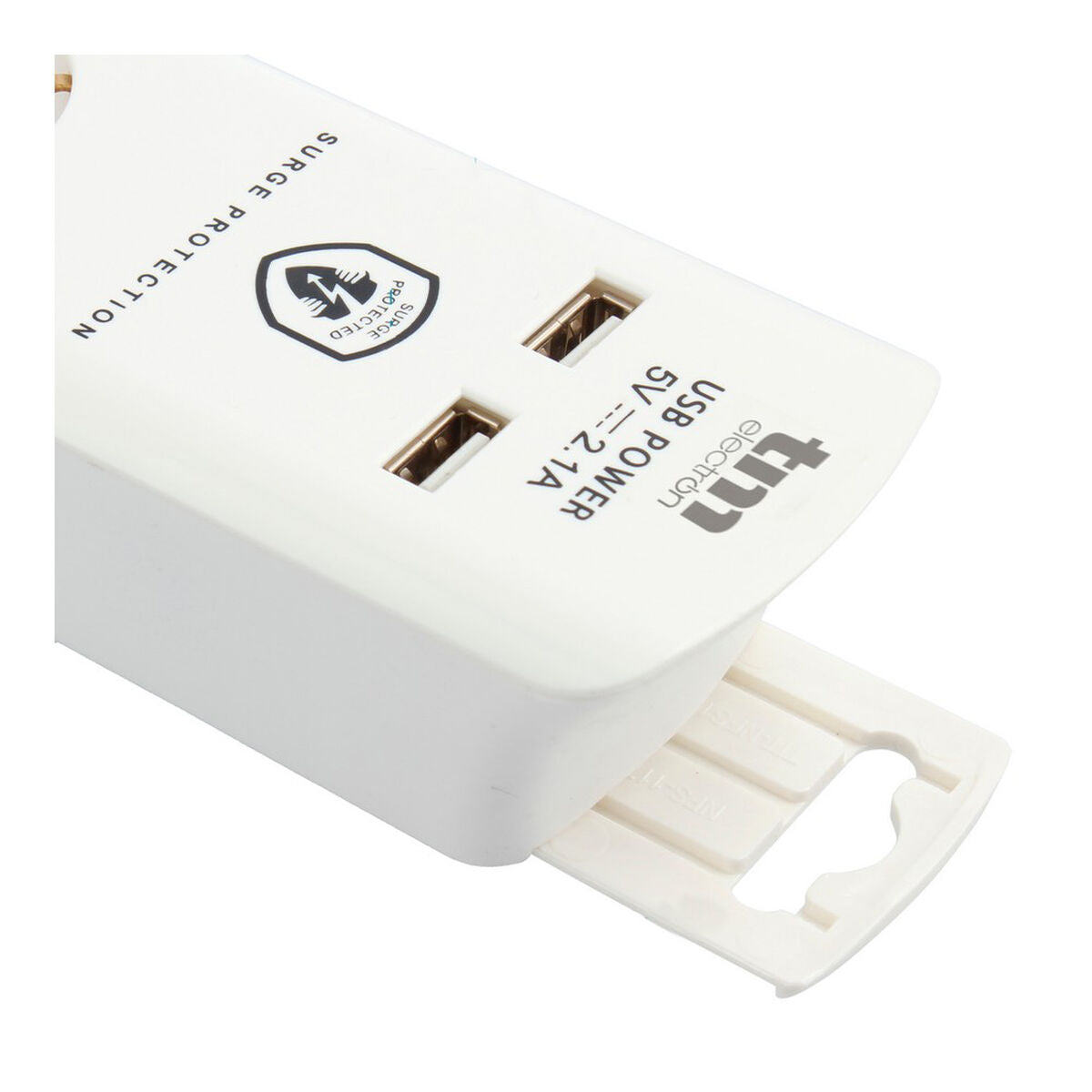 Multiprise 6 Prises avec Interrupteur TM Electron Blanc (1,5 m)