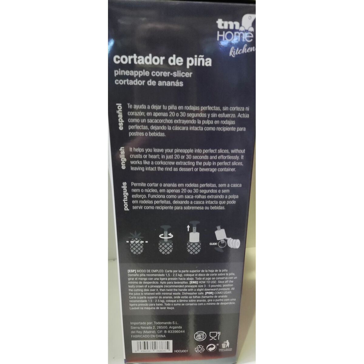 Coupe-ananas TM Home Acier inoxydable Ananas