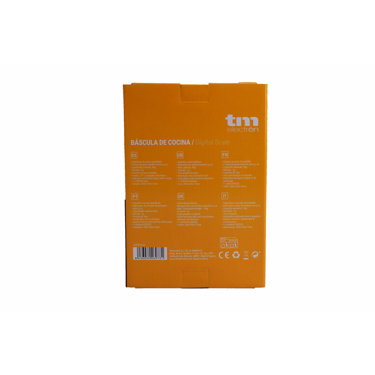 balance de cuisine TM Electron Gris 5 kg