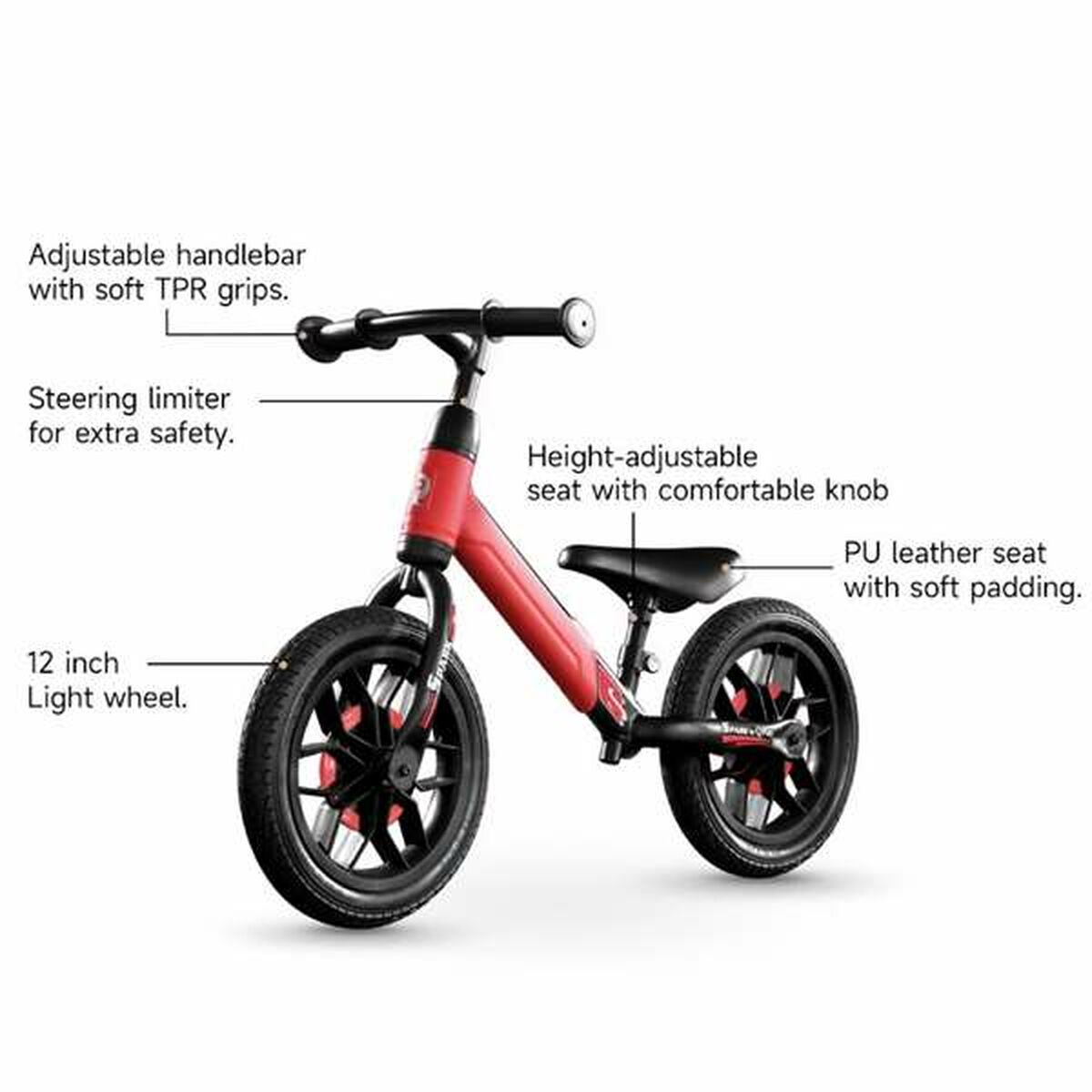Vélo pour Enfants Ociotrends Spark Rouge Sans pédales