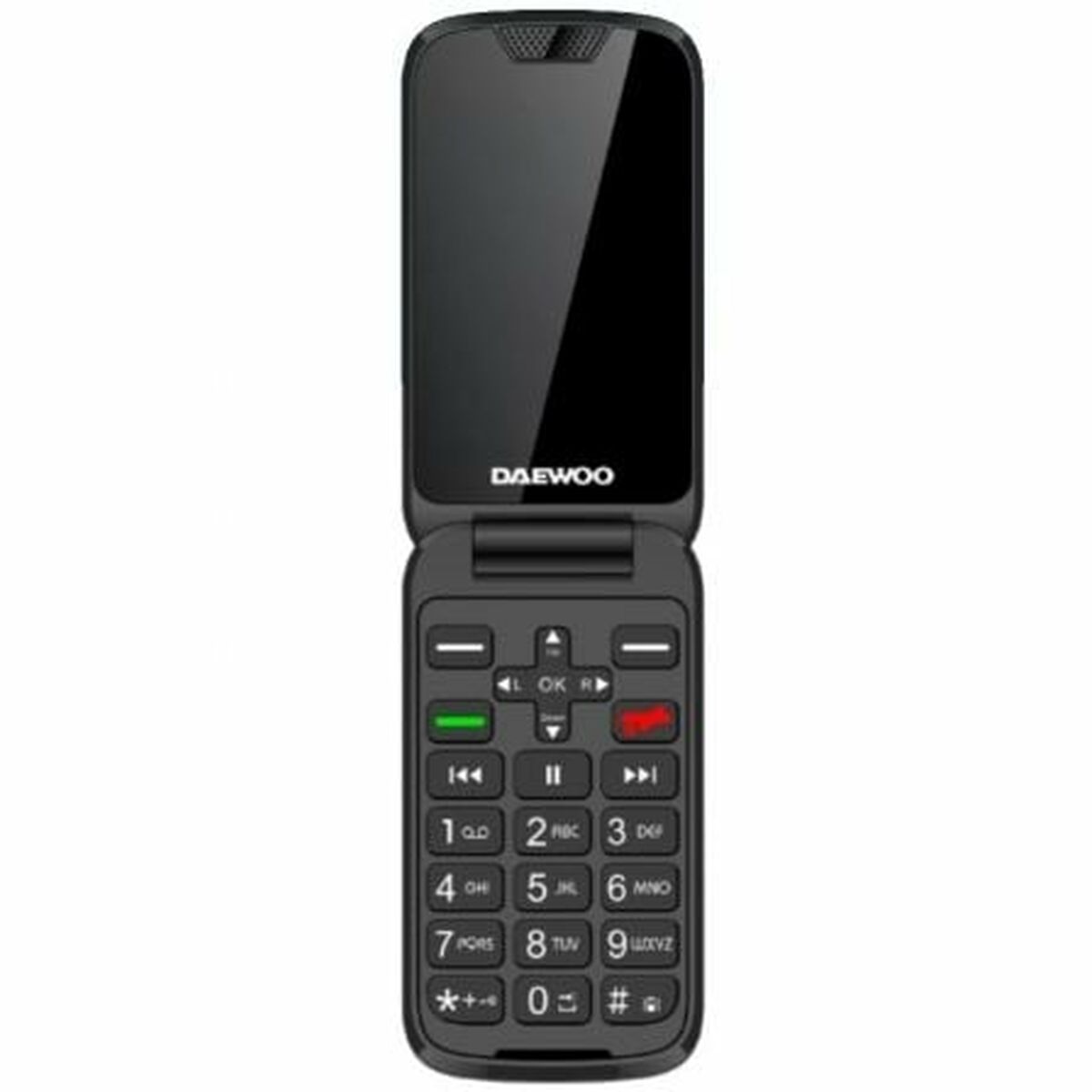 Téléphone portable pour personnes âgées Daewoo DW8005 32 MB Single Core 2,4” QVGA