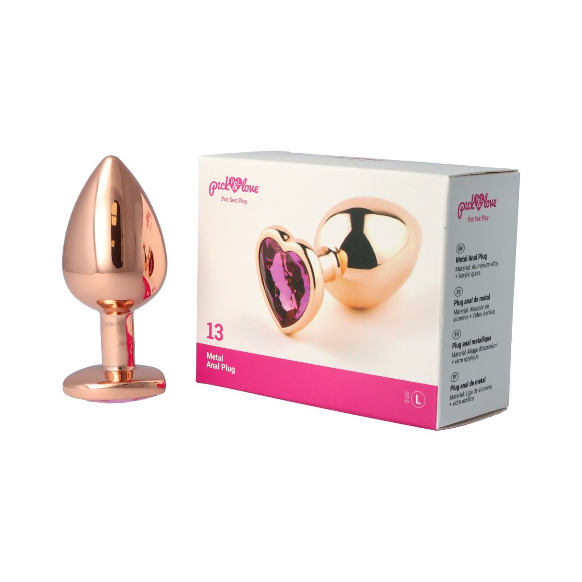 Plug Anal Pick&Love Nº 13 Doré (9,5 cm)