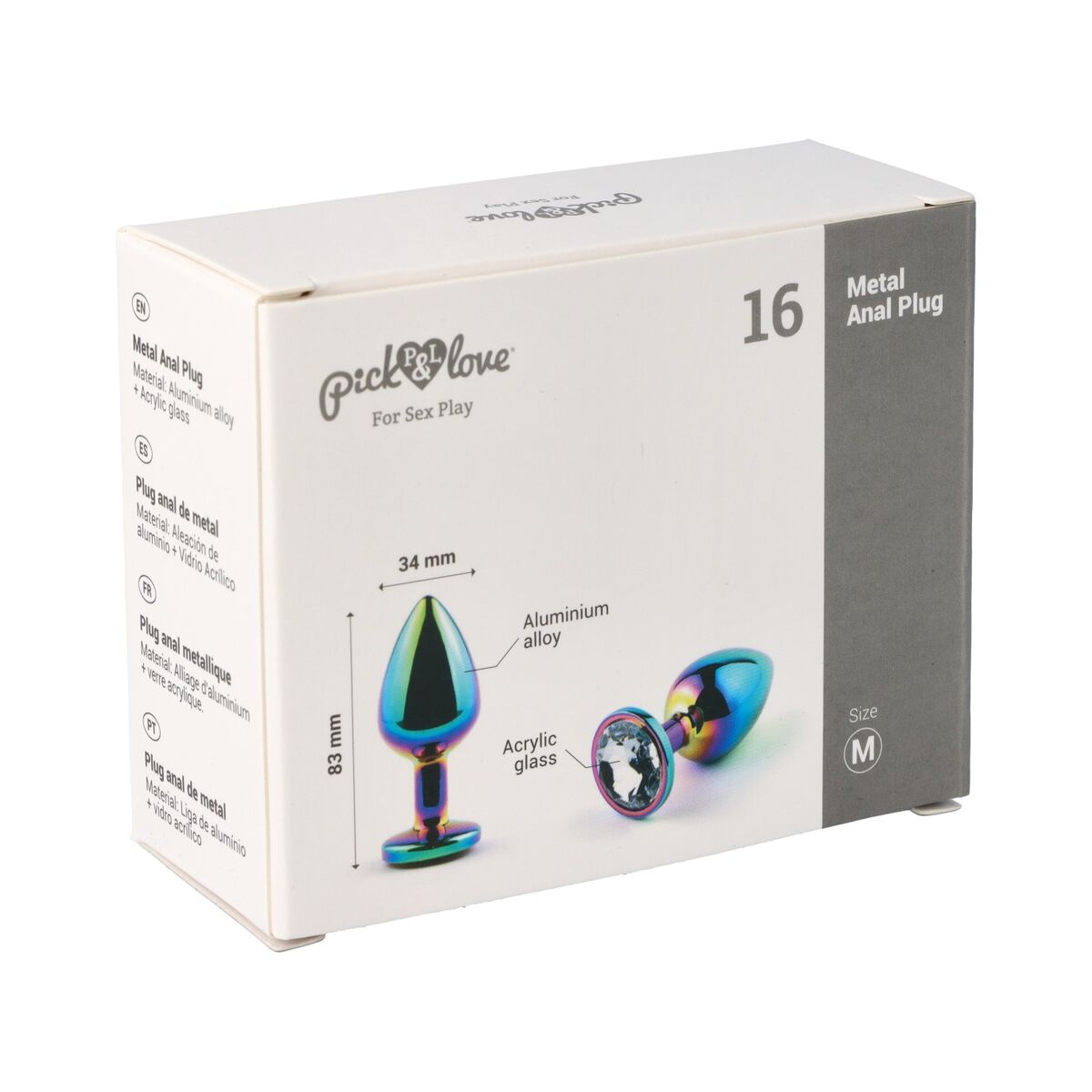 Plug Anal Pick&Love Nº 16 Multicouleur (8,3 cm)