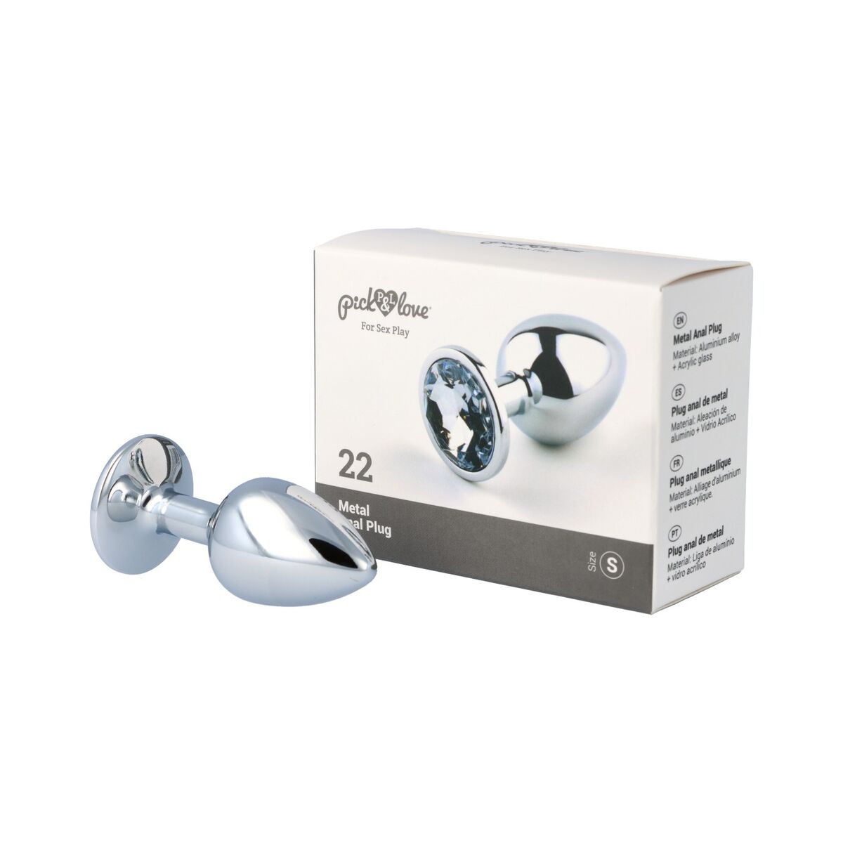 Plug Anal Pick&Love Nº 22 Argenté (7,6 cm)