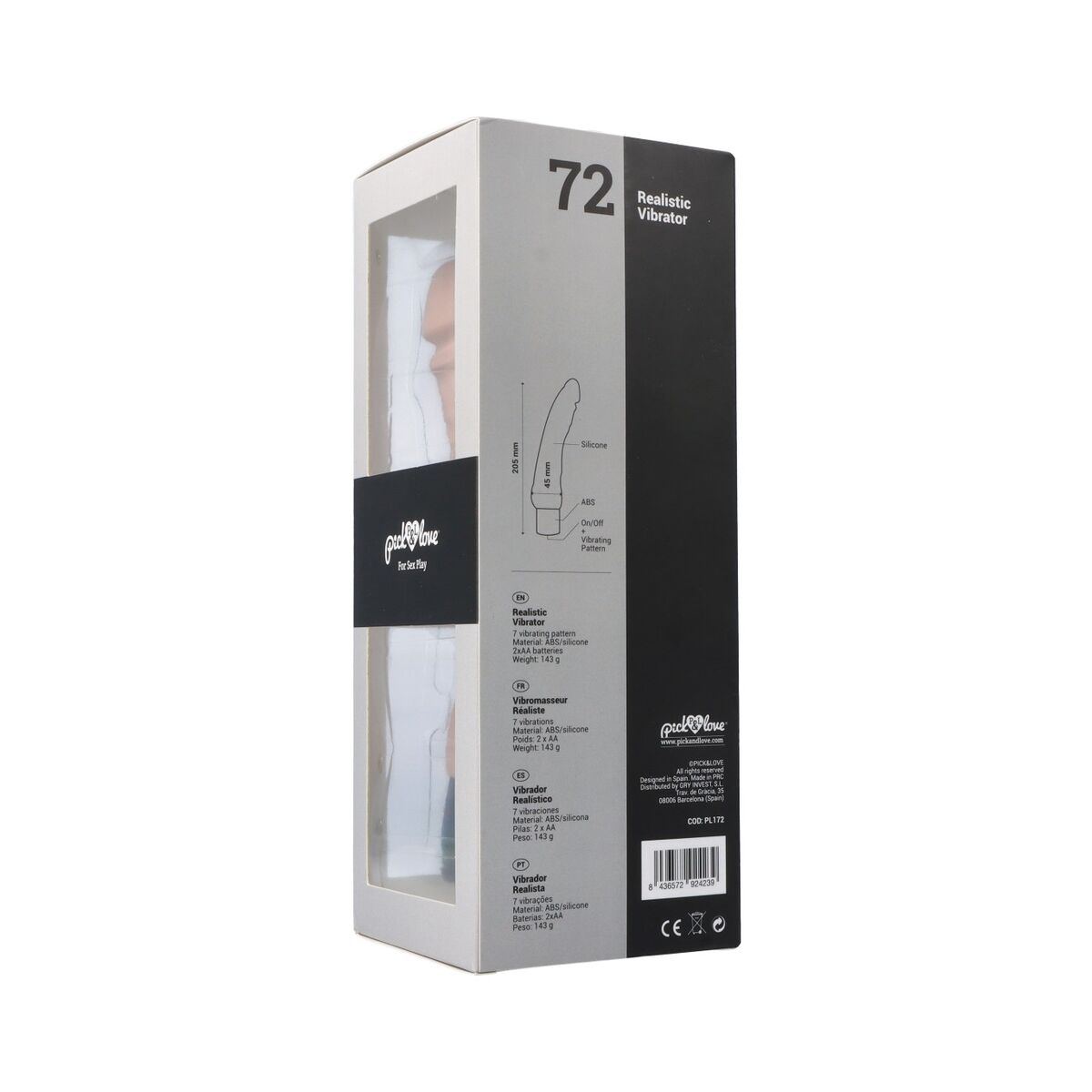 Gode réaliste Pick&Love Nº 72 Silicone Viande