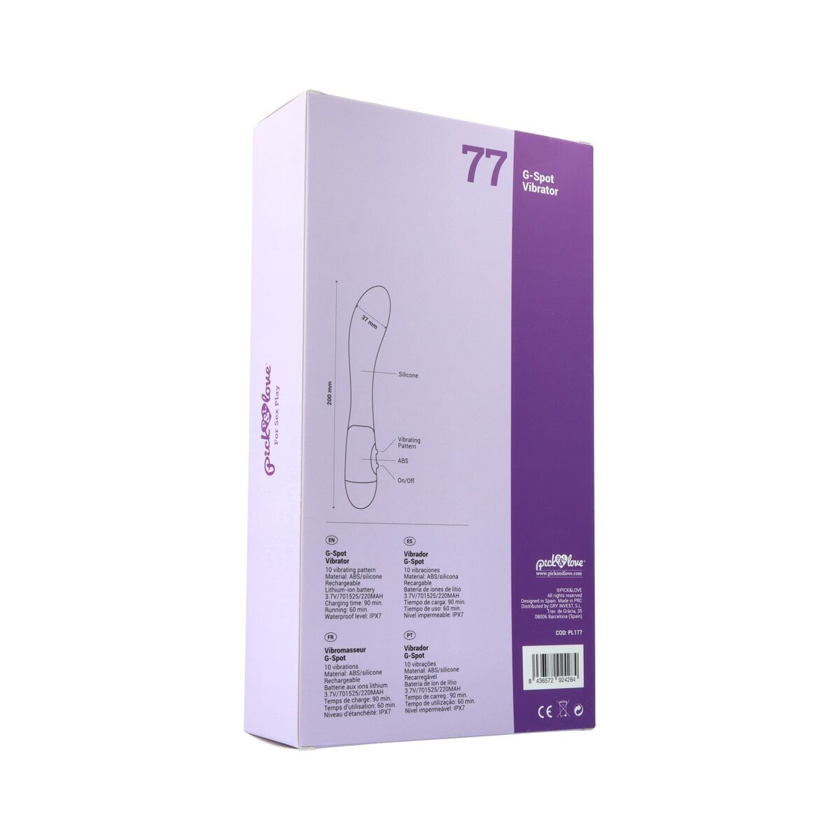 Vibromasseur Pick&Love Nº 77 Violet