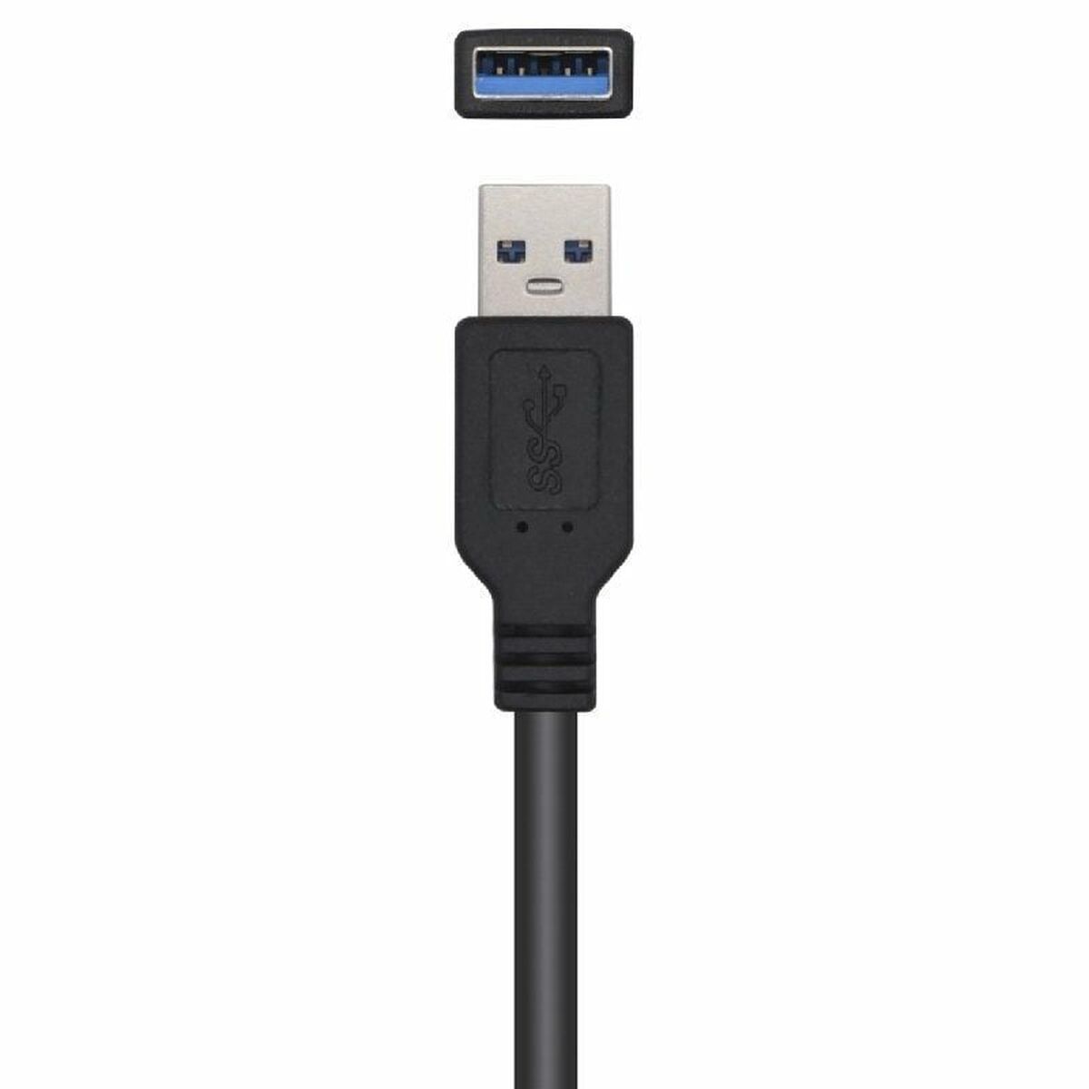 Câble Rallonge à USB Aisens A105-0525 Noir 5 m (1 Unité)