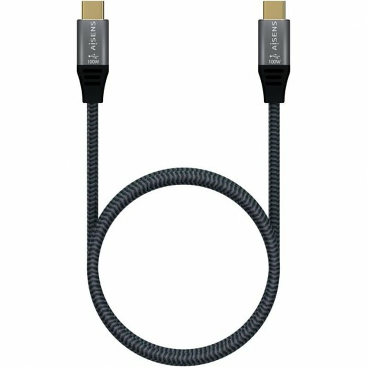Câble USB-C Aisens A107-0670 60 cm Gris (1 Unité)