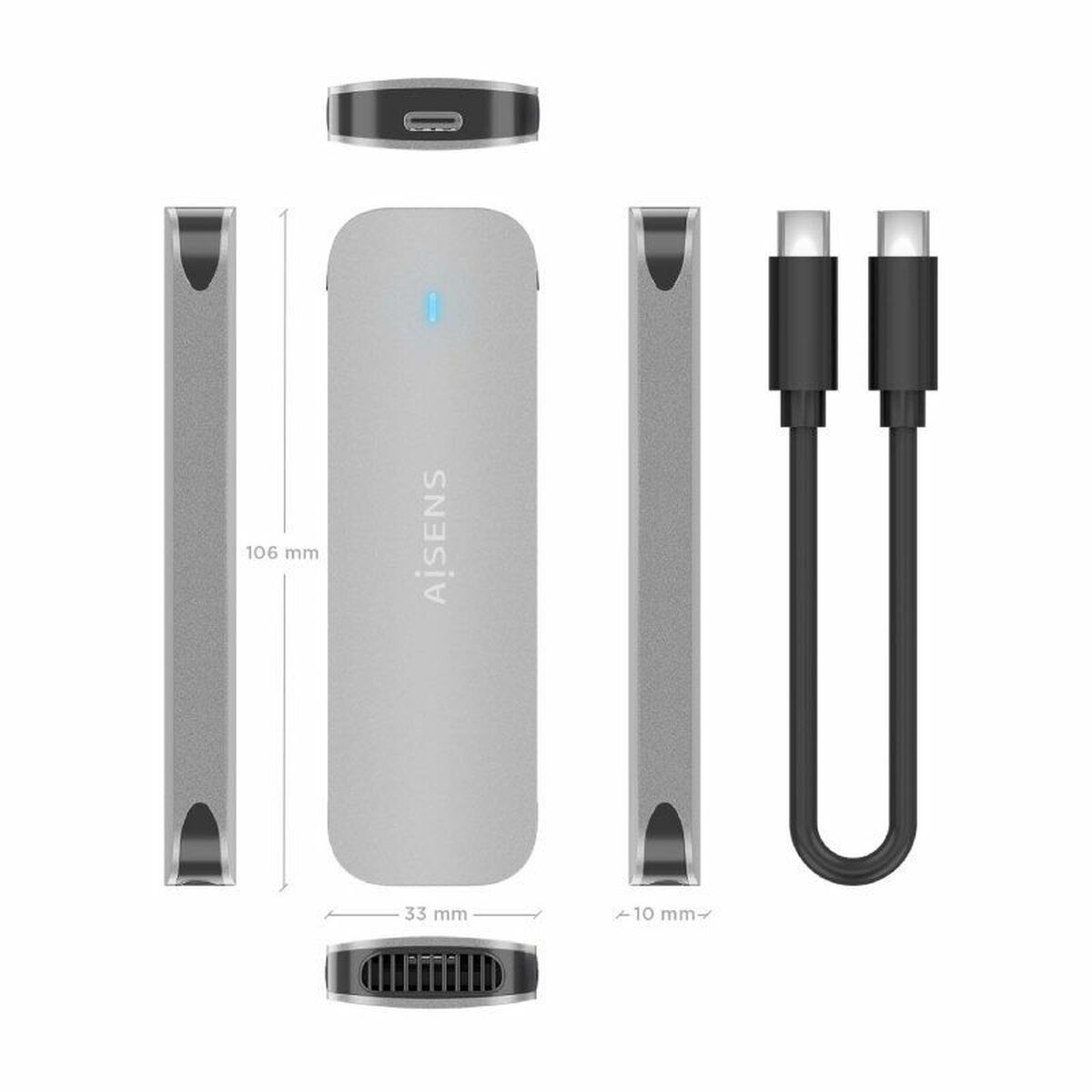 Protection pour disque dur Aisens ASM2-025SL