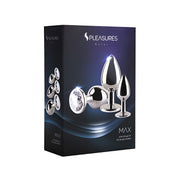 Plug Anal S Pleasures Argenté 3 Pièces