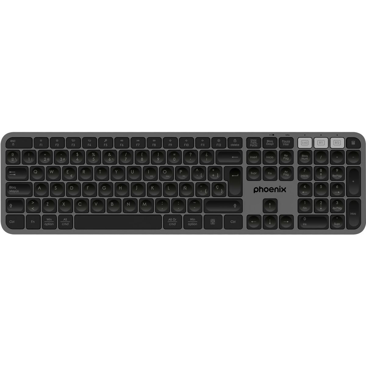 Clavier Bluetooth Phoenix K300 Gris Espagnol Qwerty