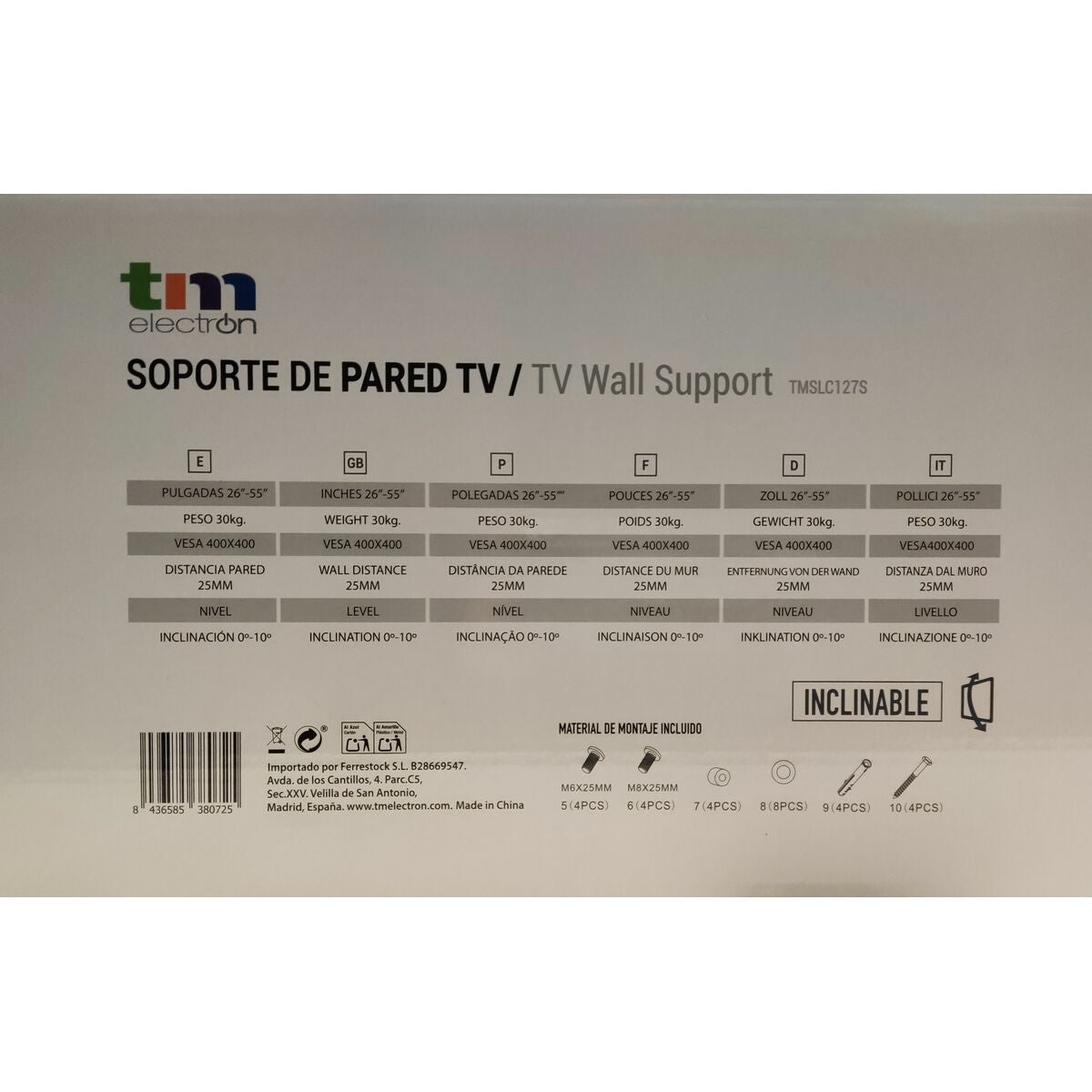 Support de TV TM Electron 26"-50" 30 Kg