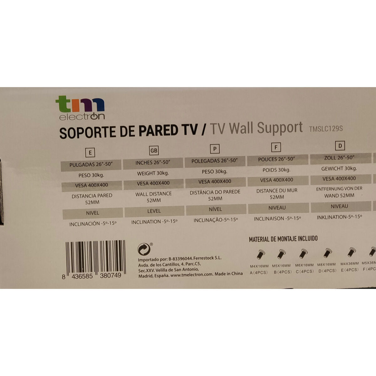 Support de TV TM Electron 26"-50" 30 Kg
