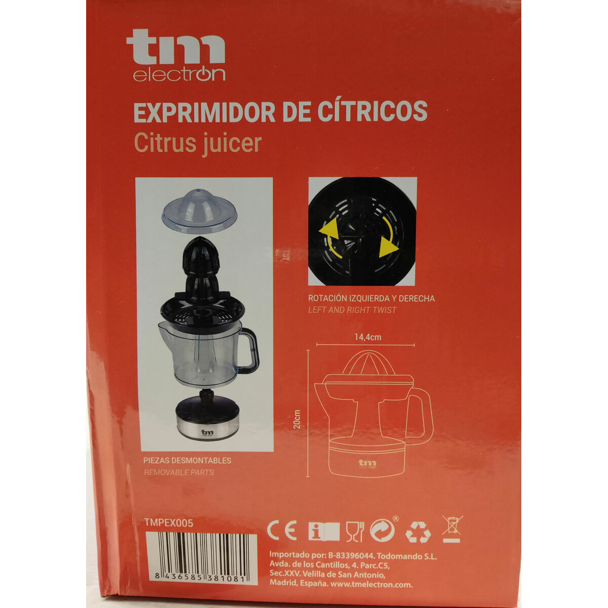 Centrifugeuse électrique TM Electron 40W (700 ml)