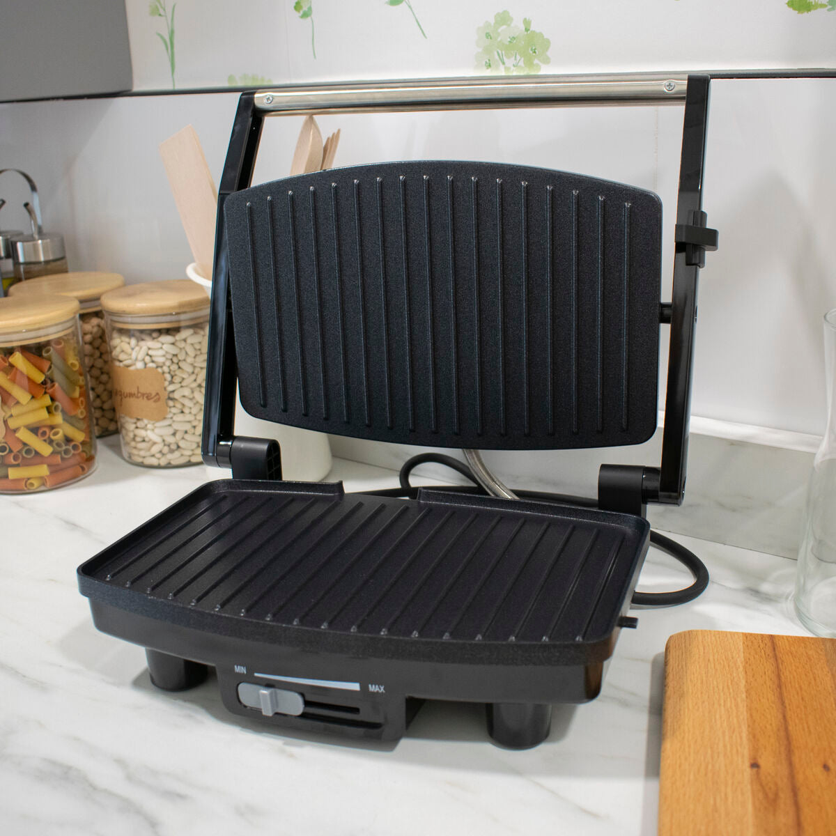Plaque chauffantes grill TM Electron 1500 W 28 x 19 cm Acier