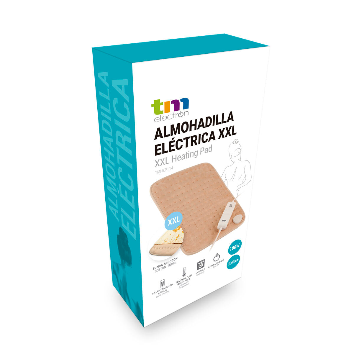 Coussin Électrique Lombaire Réglable TM Electron 100 W