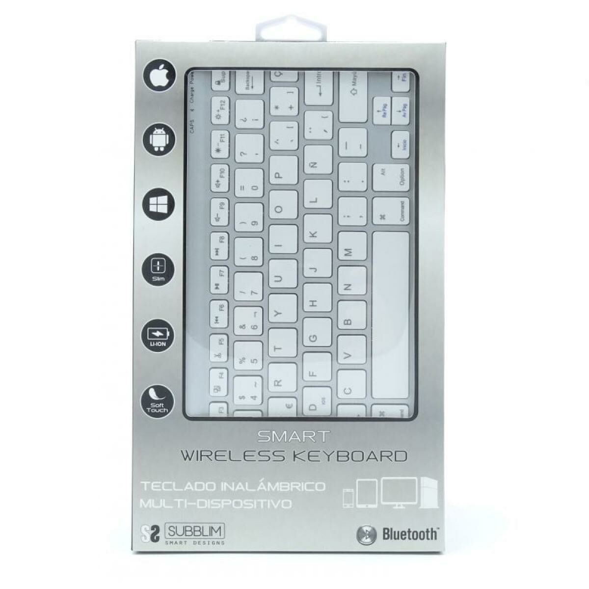 Clavier Bluetooth Subblim SUB-KBT-SM0001 Bleu Argenté Espagnol Qwerty