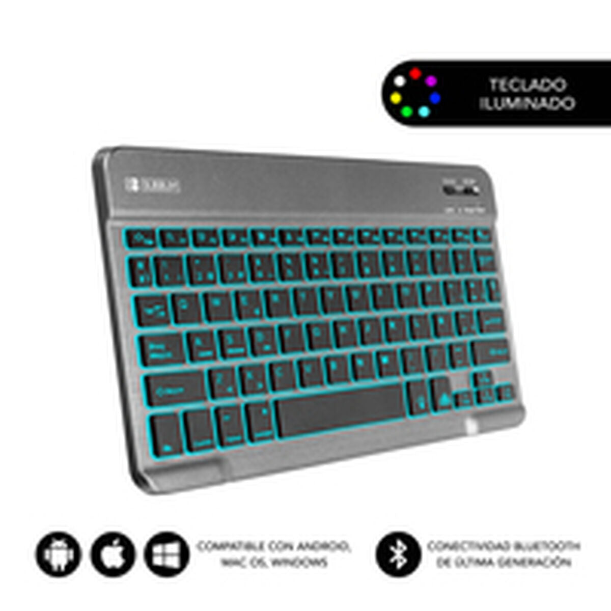 Clavier Bluetooth Subblim SUB-KBT-SMBL31 Gris Espagnol Qwerty