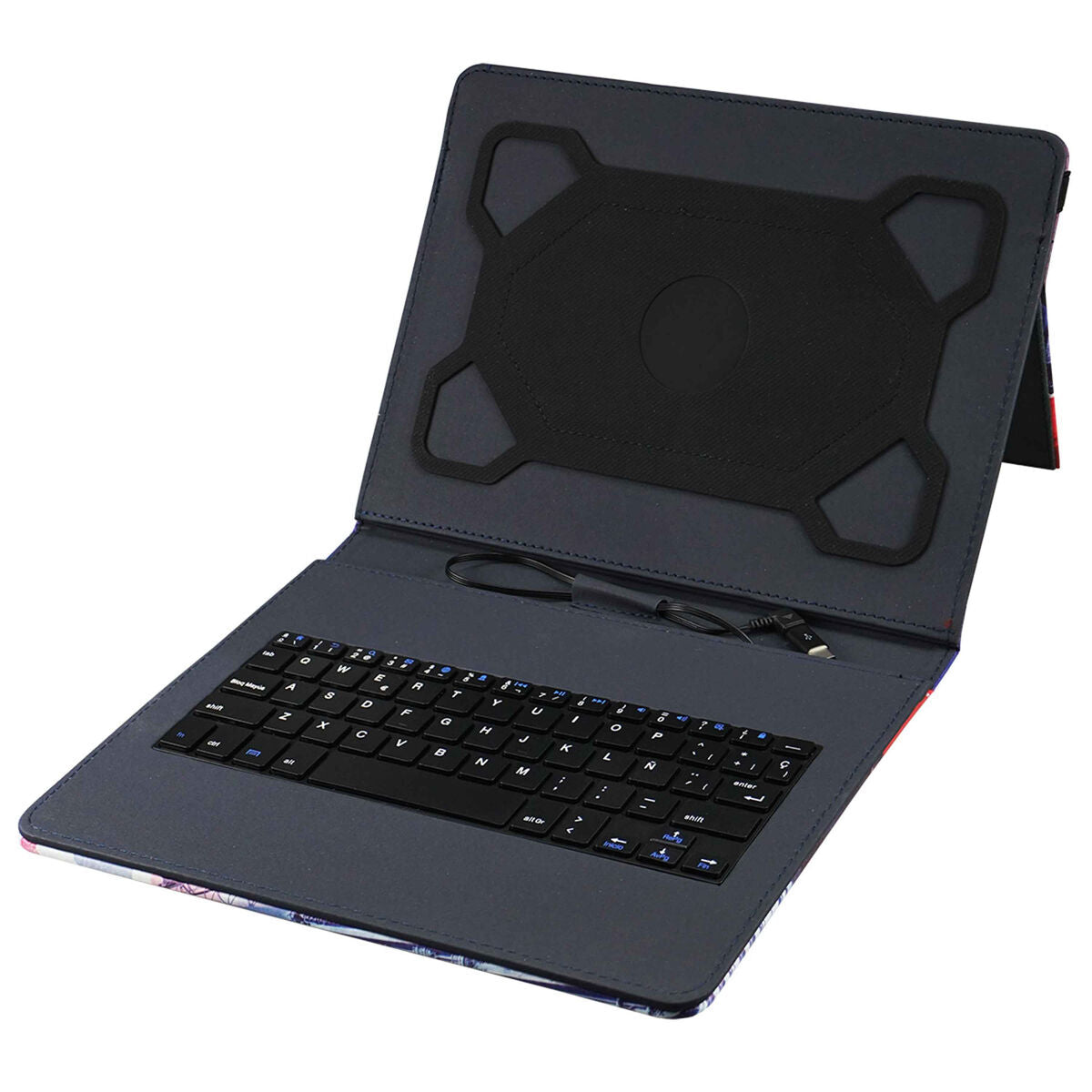 Housse pour Tablette et Clavier Subblim SUB-KT1-USB001 Noir Espagnol Qwerty