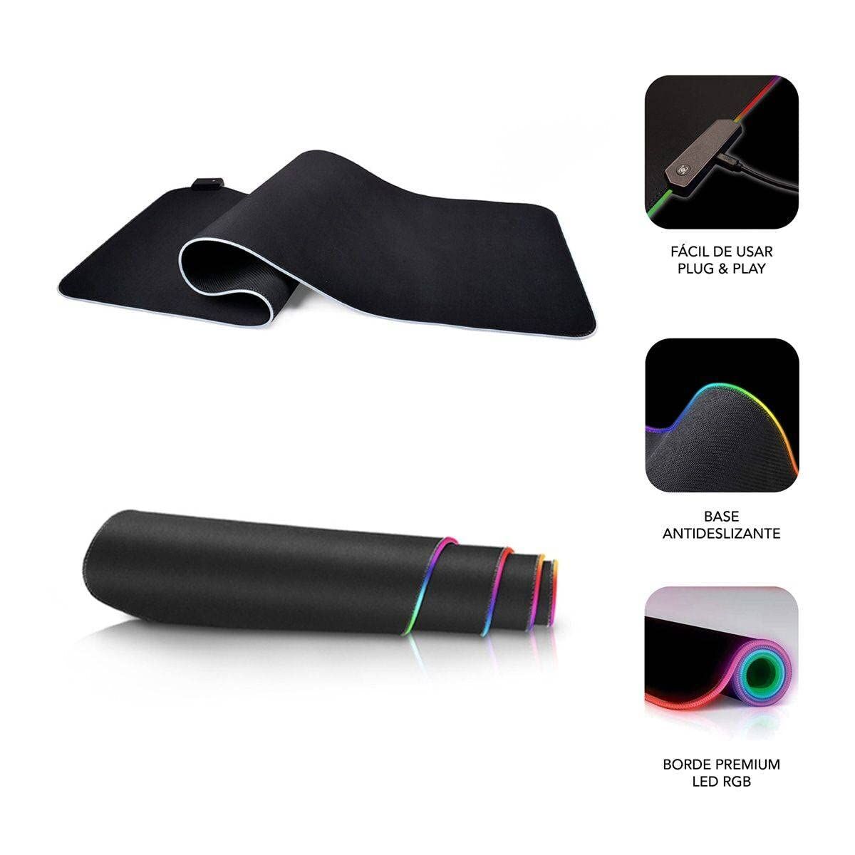 Tapis de Souris Subblim SUBMP-02RGB01 Noir Multicouleur