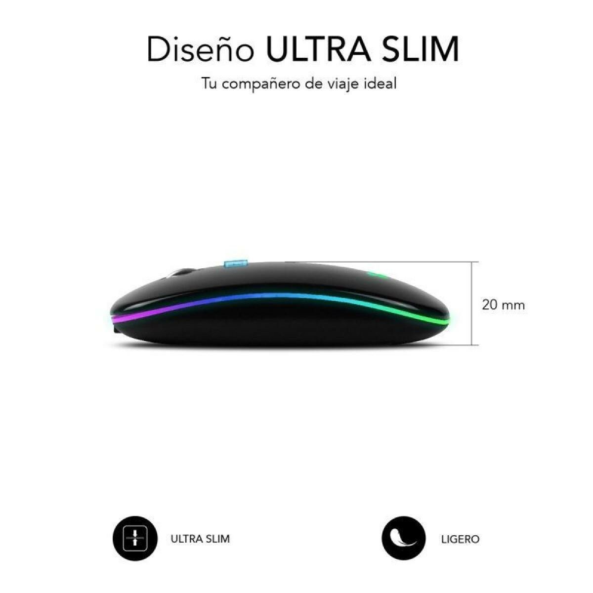 Souris Subblim SUBMO-LDFLAT1 1600 dpi Noir