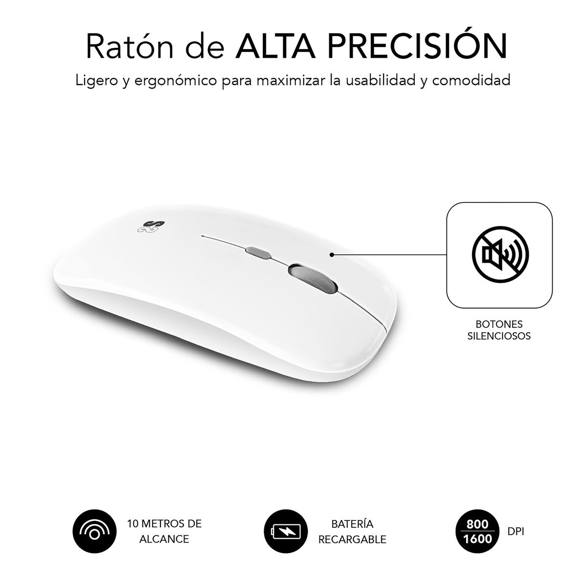 clavier et souris Subblim SUBKBC-OCO010 Argenté (2 Unités)