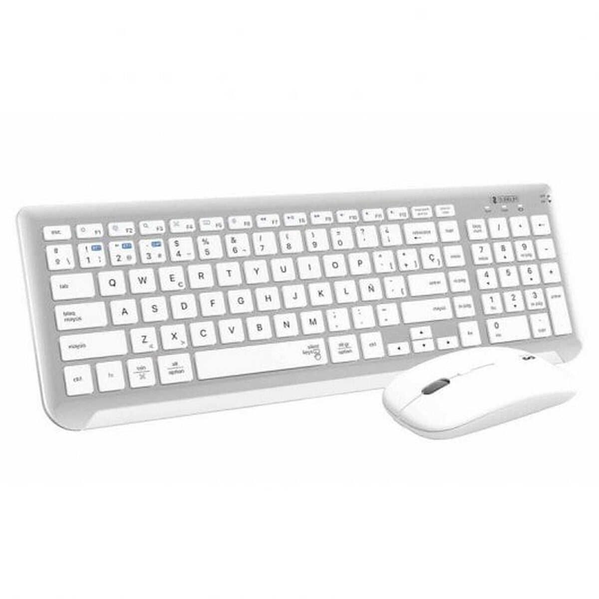 Clavier et souris sans fil Subblim SUBKBC-DCEP10 Argenté Espagnol Qwerty