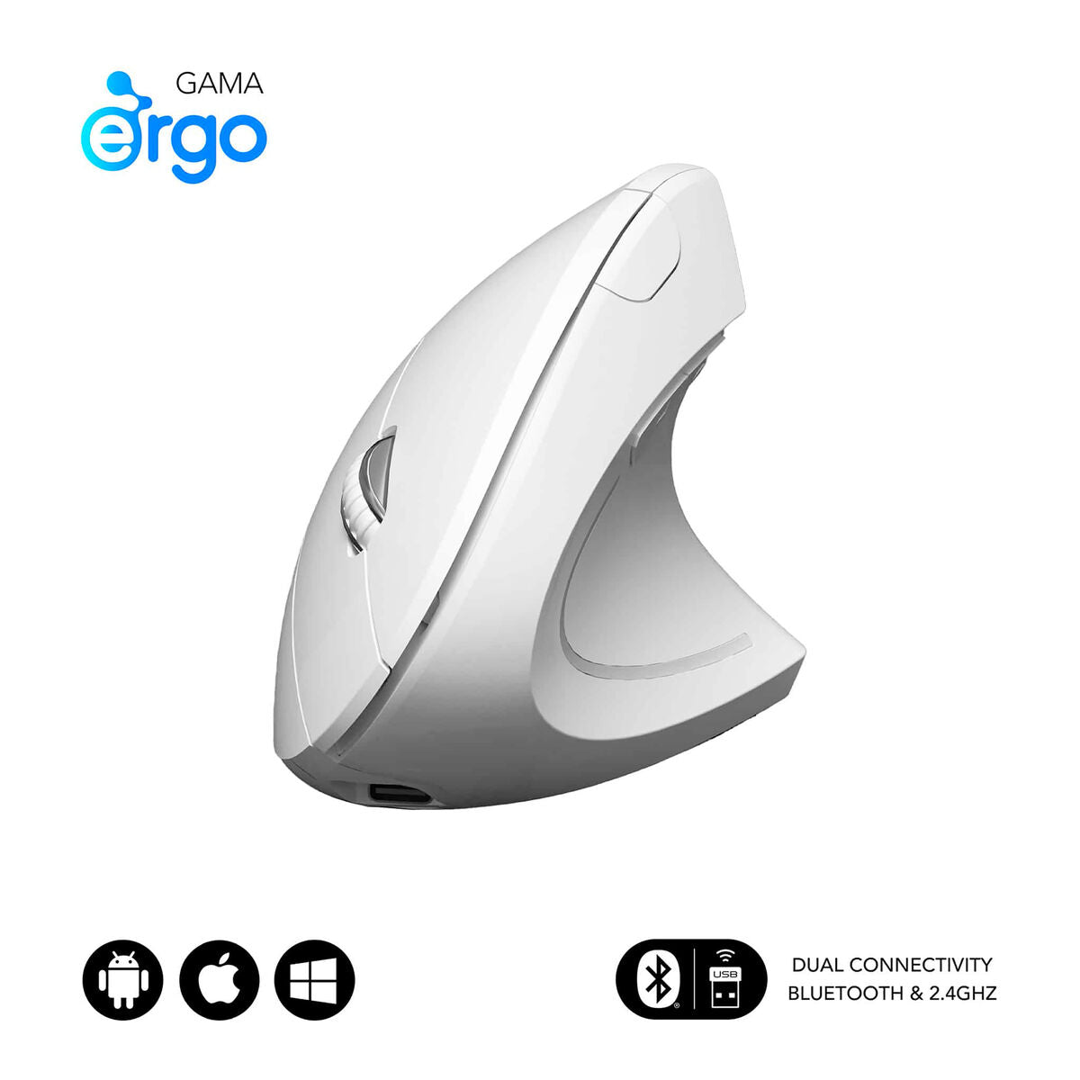 Souris Subblim SUBMO-EDGVW02 Blanc 1600 dpi