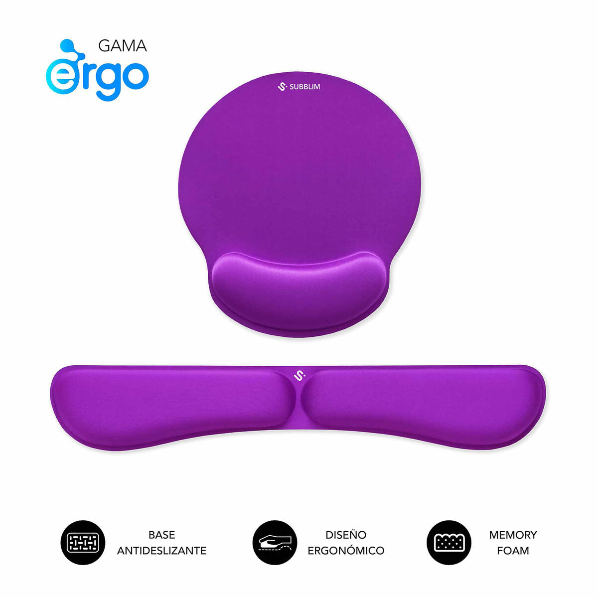 Tapis de Souris Subblim SUBMP-04E022 Violet