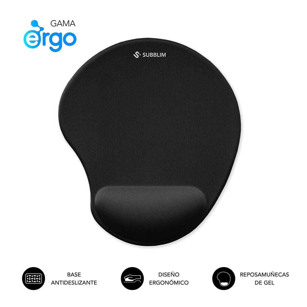 Tapis de Souris Subblim SUBMP-04E050 Noir