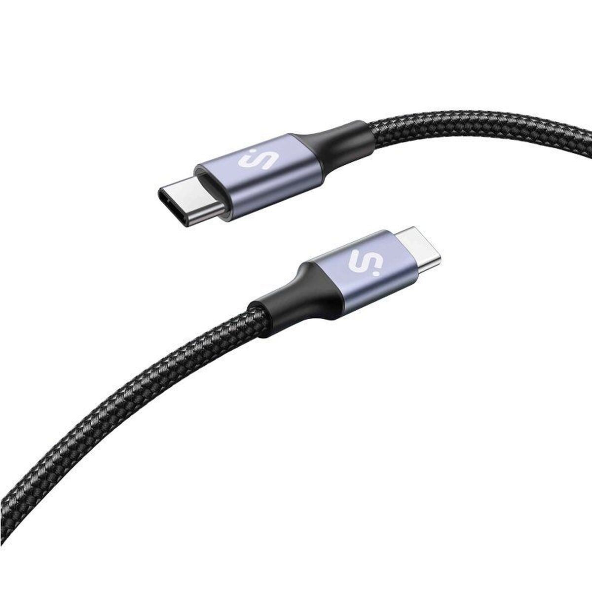 Câble USB-C vers USB-C Subblim SUBCAB-C10001 1 m Noir