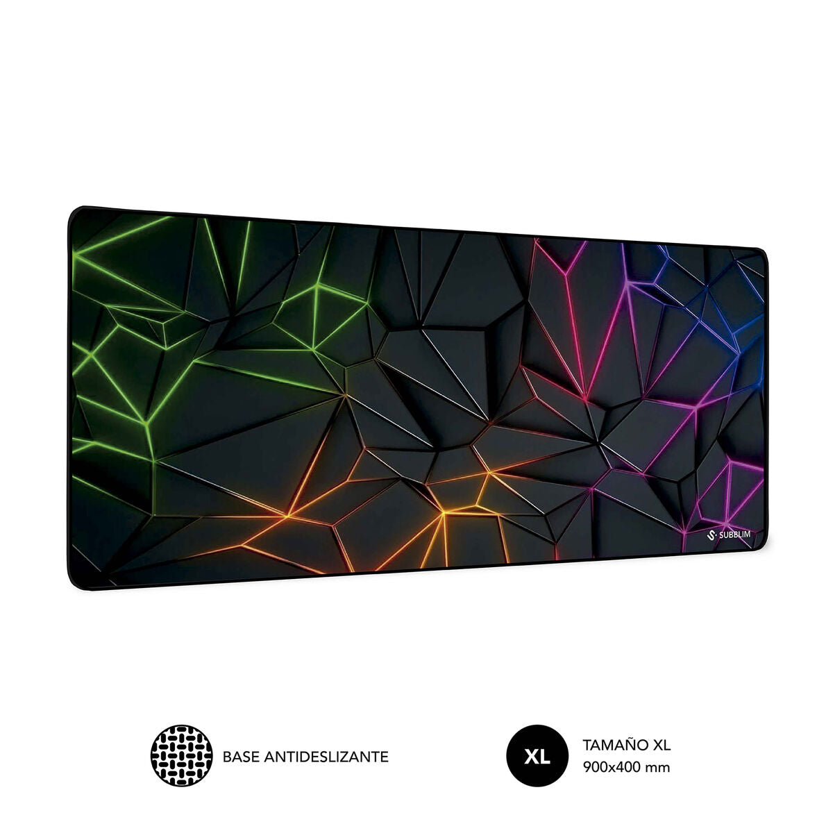 Tapis de Souris Subblim Neon Obsidian XL