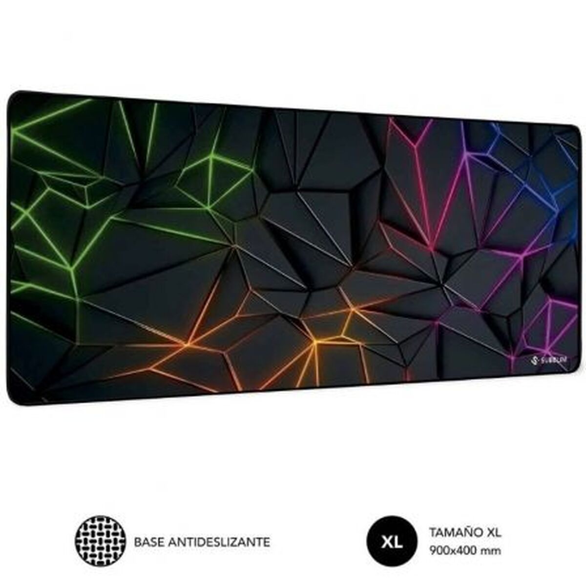 Tapis de Souris Subblim Neon Obsidian XL