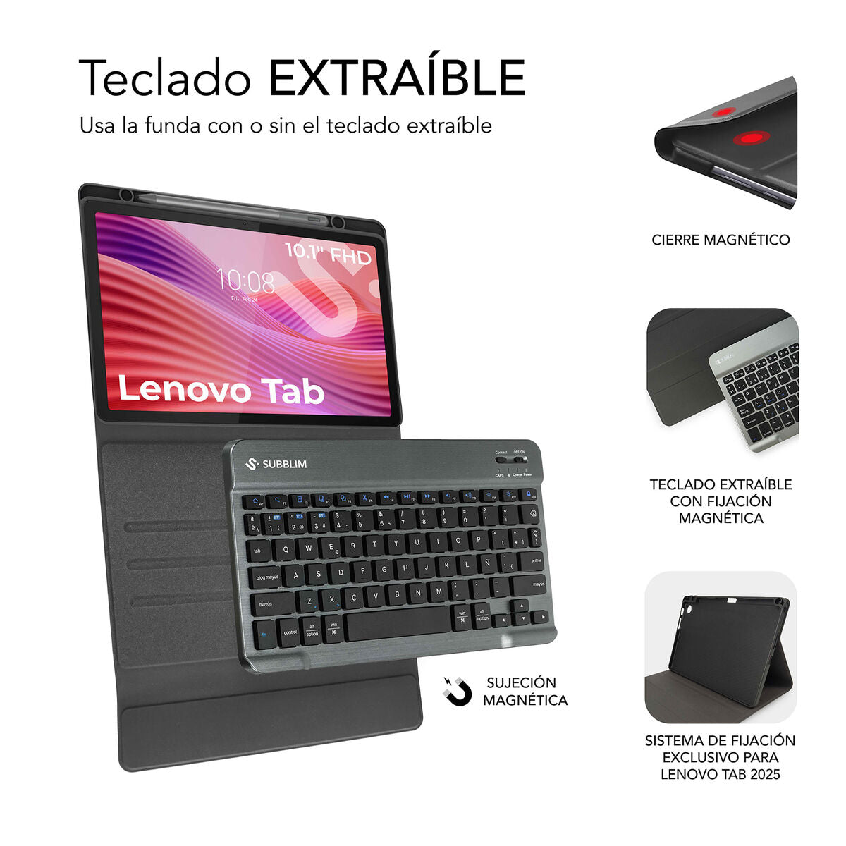 Housse pour Tablette Subblim SUBKT3-BTL320 Espagnol Qwerty