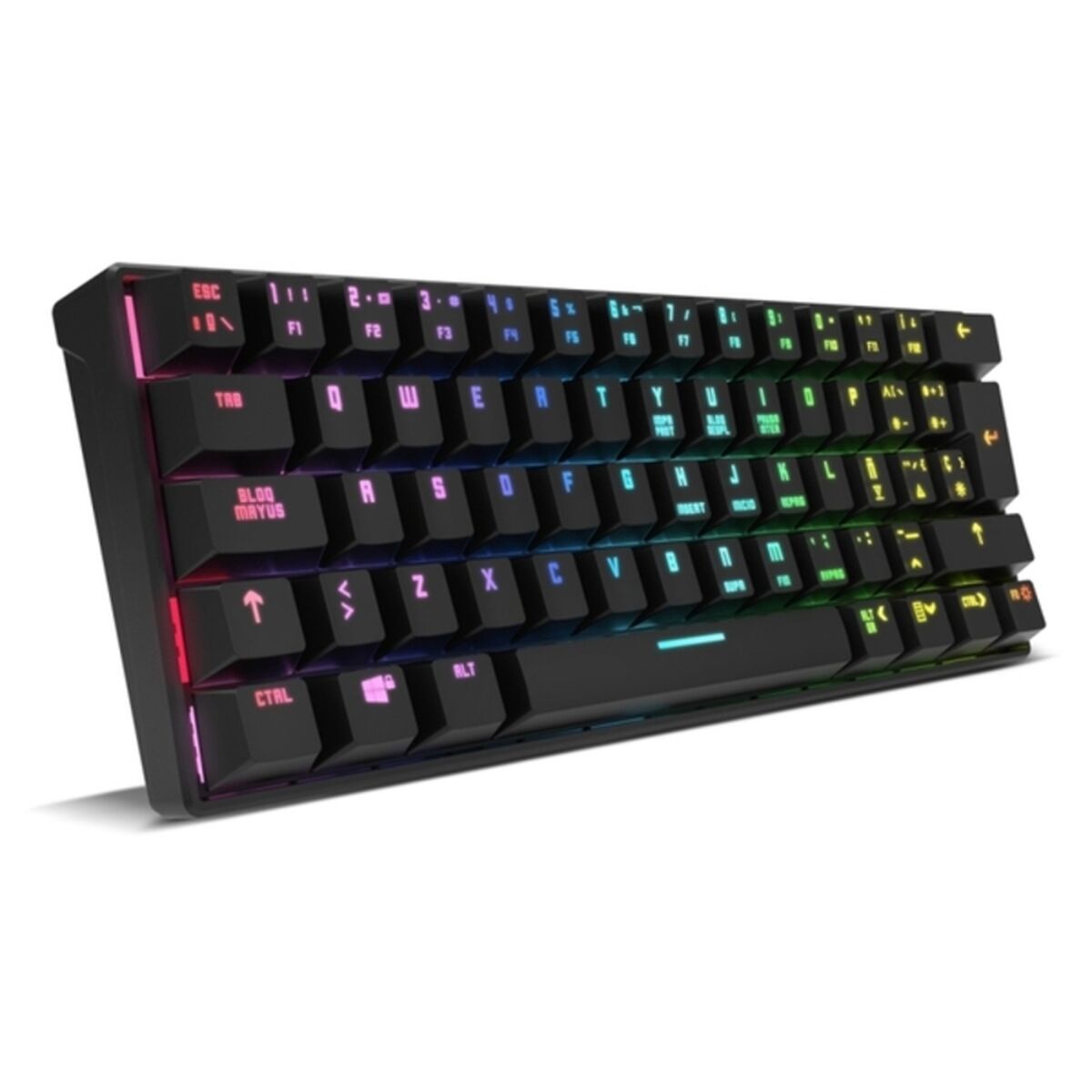 Clavier pour jeu Krom Kluster Noir Espagnol Qwerty