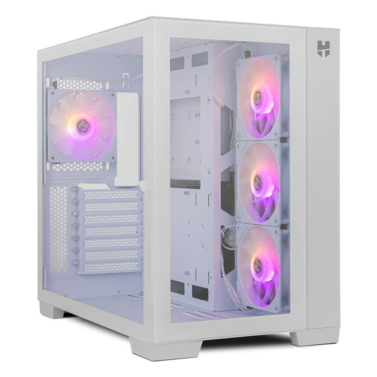 Boîtier ATX semi-tour Nox-Xtreme NXHUMMERASTRAWH Blanc LED RGB