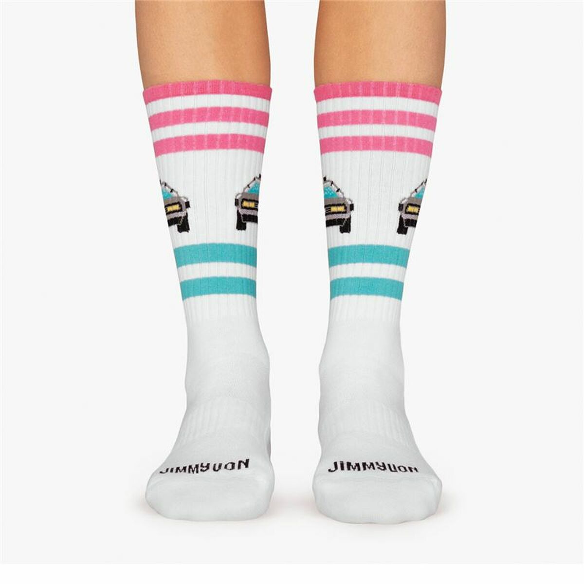 Chaussettes Jimmy Lion Athletic Delorean Blanc