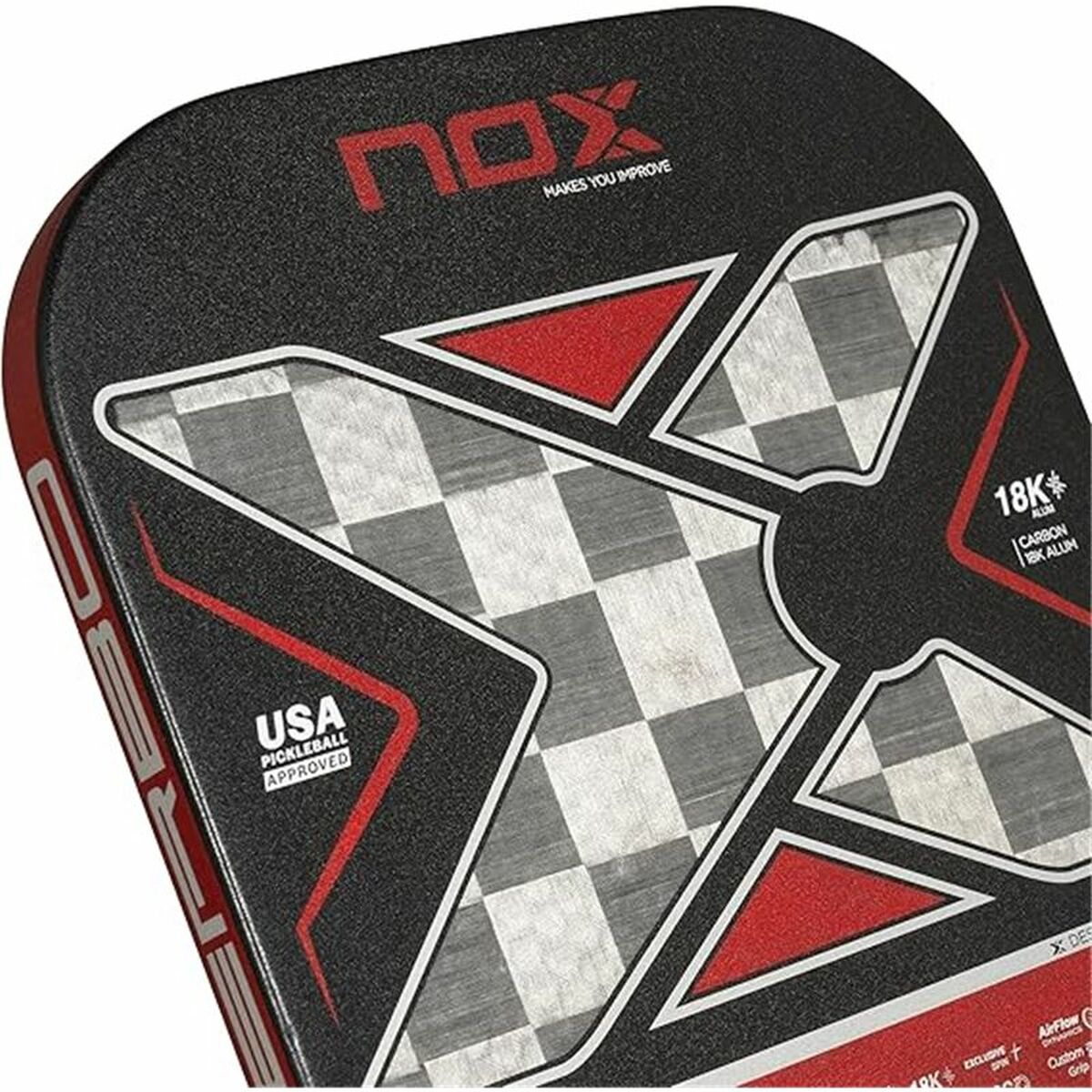 Raquette de Pickleball Nox Nerbo Noir Fibre de Carbone