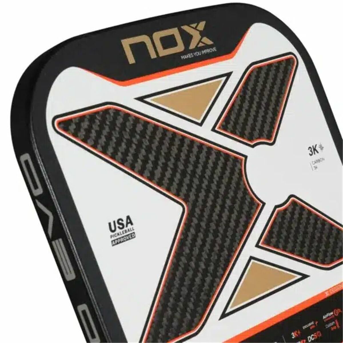 Raquette de Pickleball Nox Nox Pro Evo Beige Fibre de Carbone