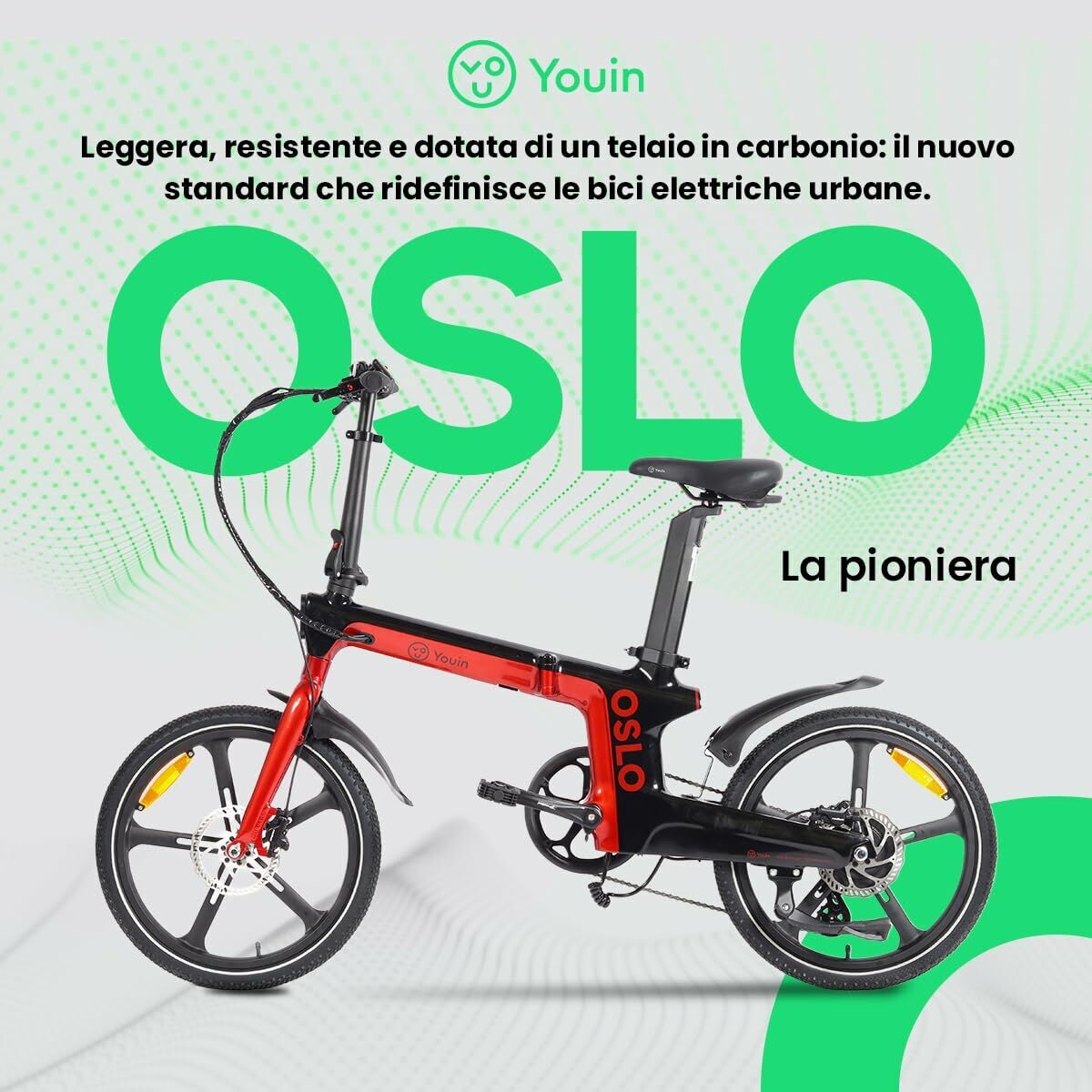 Vélo Électrique Youin BK1900 OSLO Rouge 250 W