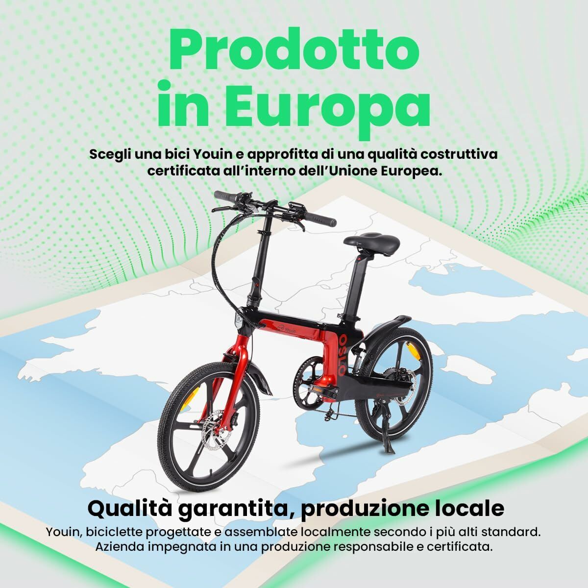 Vélo Électrique Youin BK1900 OSLO Rouge 250 W