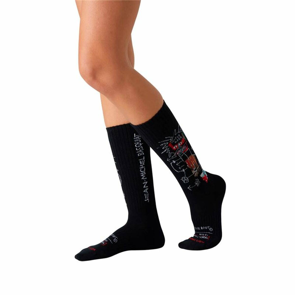 Chaussettes Jimmy Lion Basquiat Gem Spa Noir 36-40