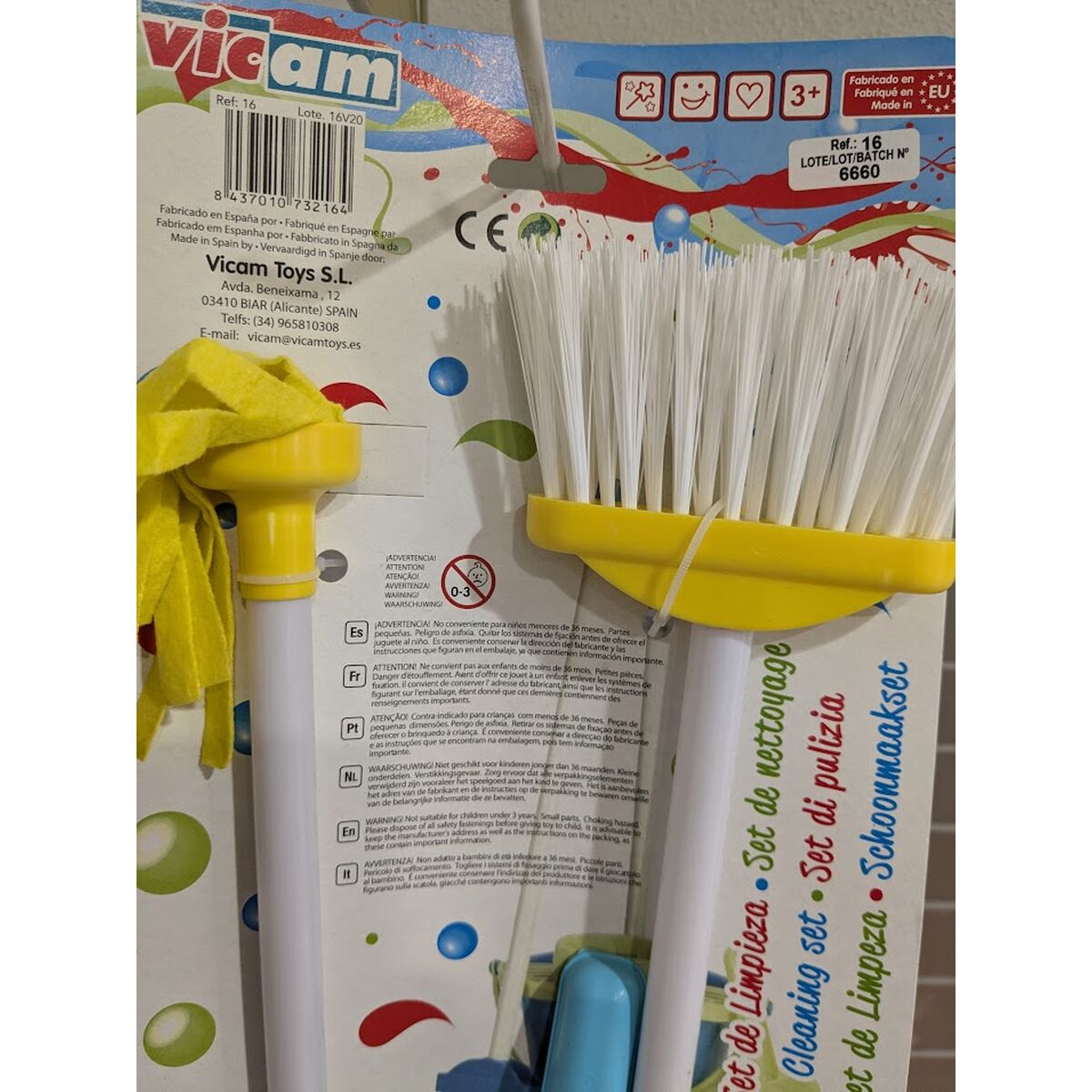 Kit de nettoyage et de rangement Cleaning Home 16 Seau Serpillière Pelle Balai