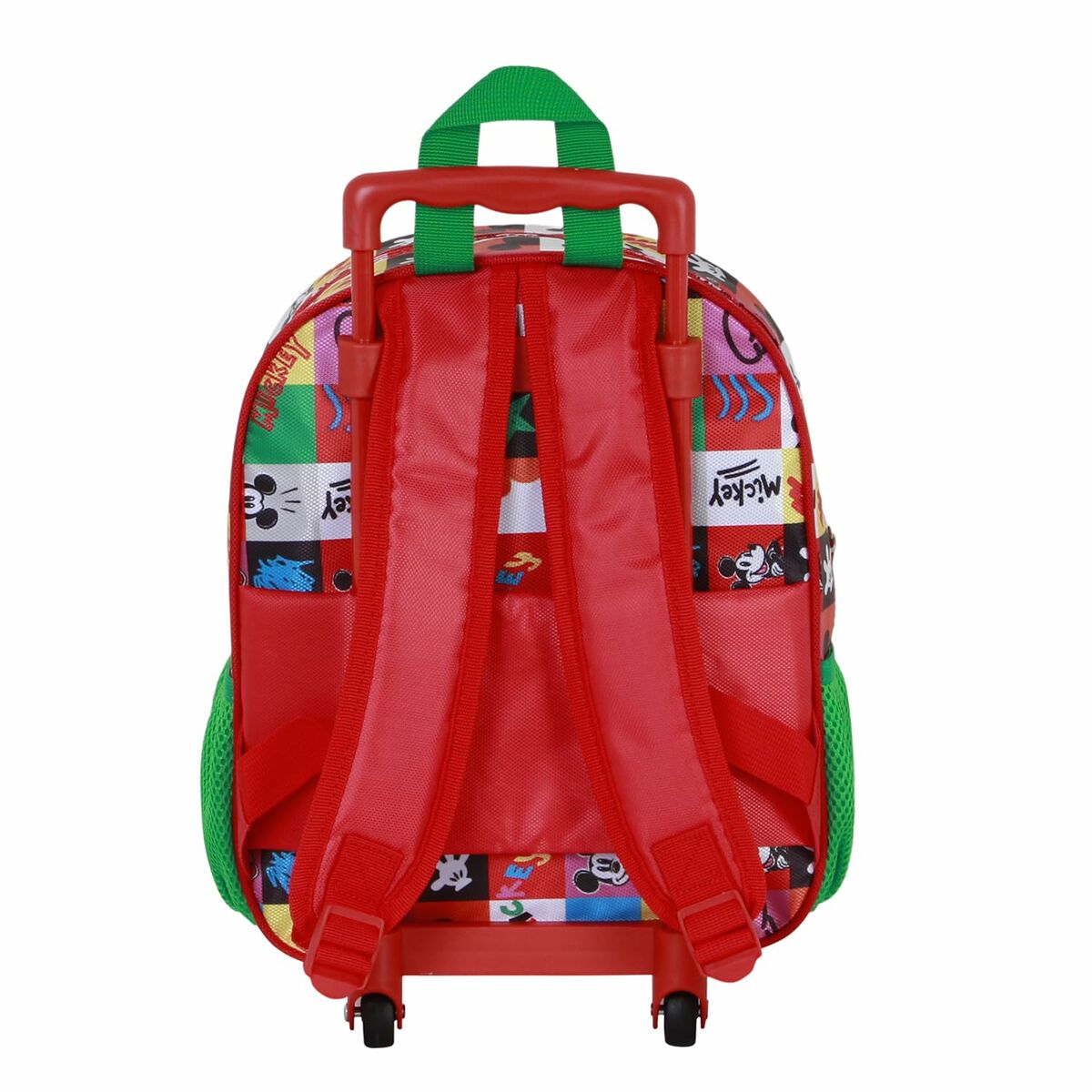 Cartable à roulettes Mickey Mouse Mood Rouge Vert 26 x 13 x 34 cm