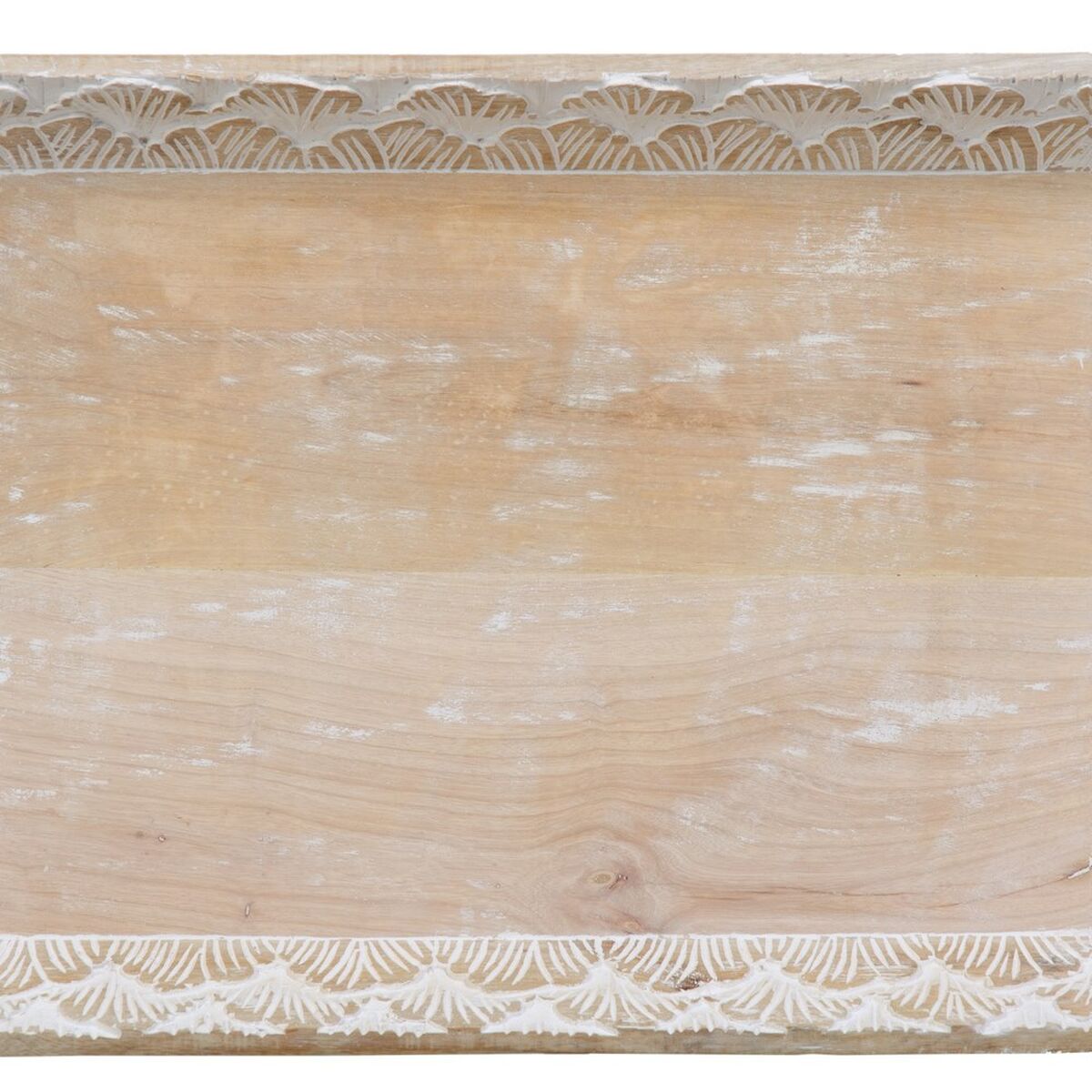 Plateau apéritif 45,5 x 30,5 x 5,5 cm Blanc Bois de manguier (2 Unités)