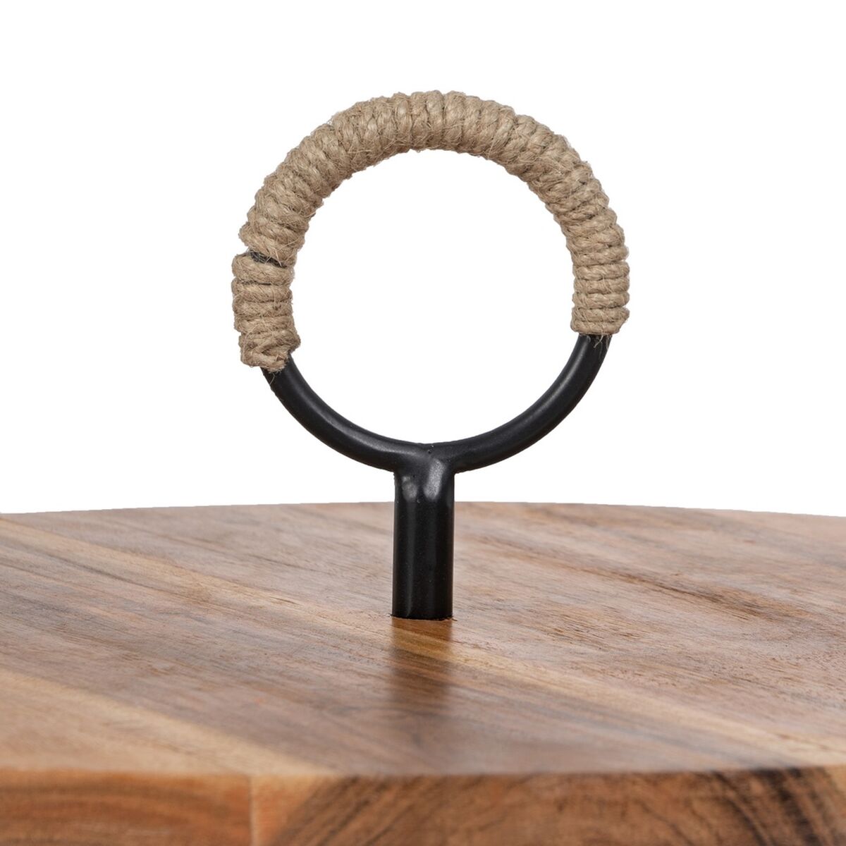Table d'appoint 40,5 x 40,5 x 66 cm Naturel Noir Bois Fer