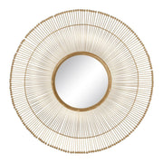 Miroir mural 76 x 4 x 76 cm Doré Métal