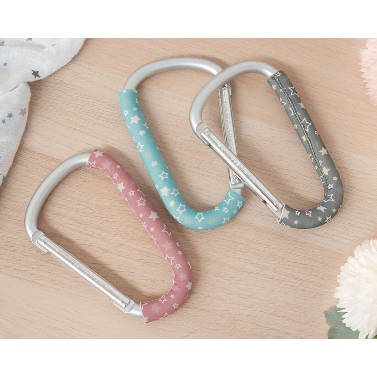 Mousqueton Bleu Etoiles