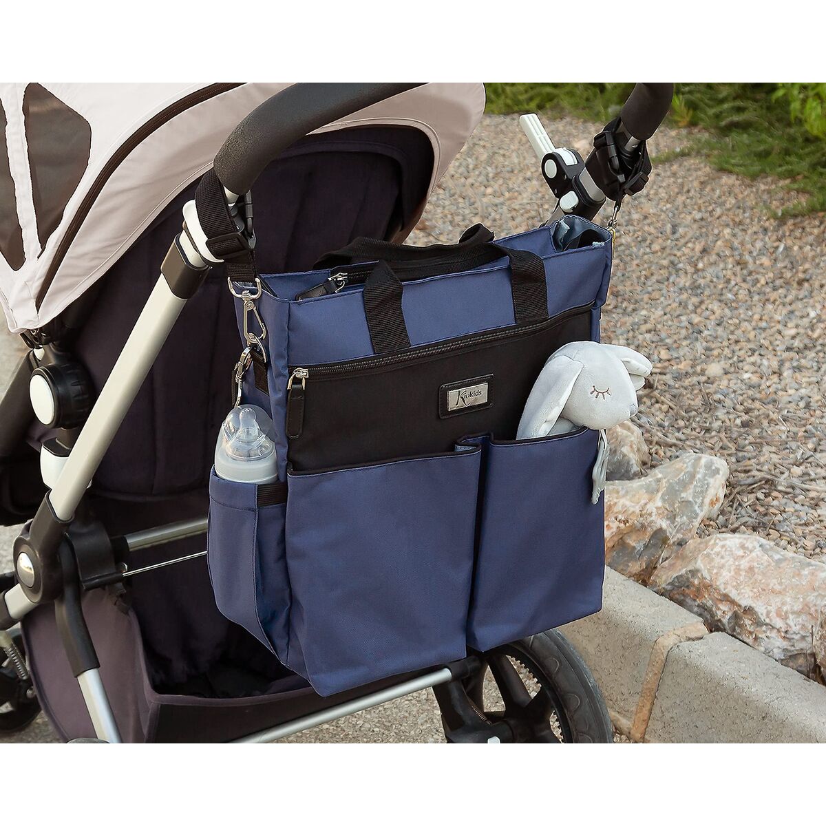 Sac organisateur pour poussette de bébé Blue marine 37 x 15 x 35 cm