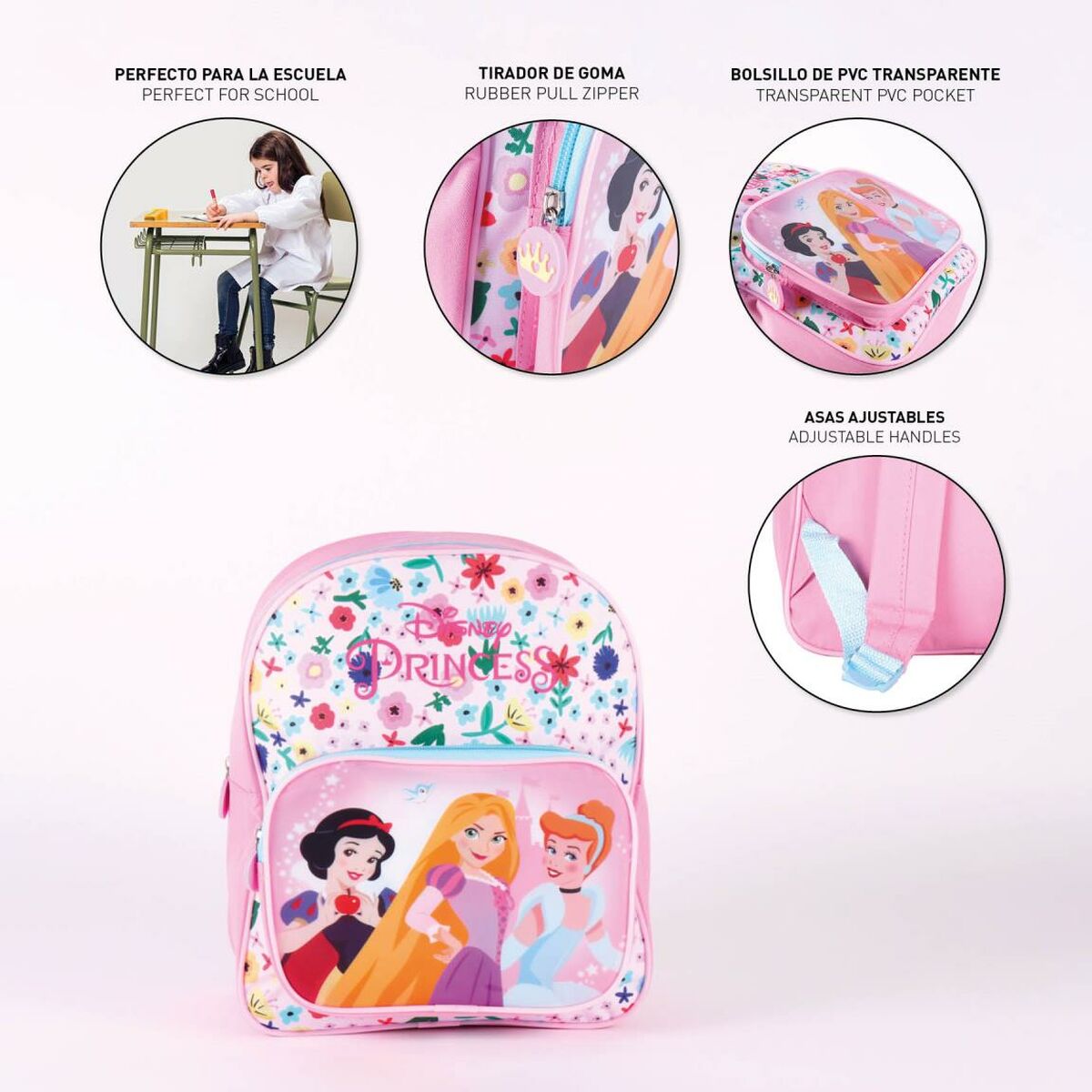 Cartable Disney Princess Rose 25 x 30 x 12 cm